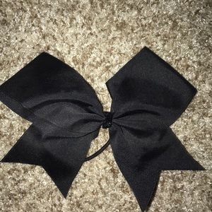 Black Ribbon Cheer Bow